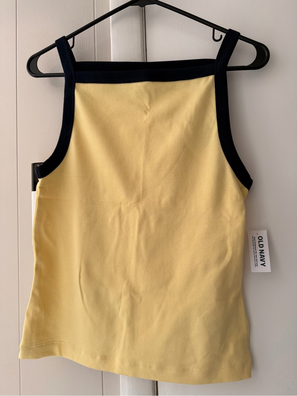 Old Navy Yellow Tank with Black Trim - Women's Square Neck Tank